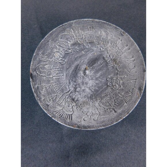 Zodiac Astrology Candle Dish 5" Etched Metal Holder - Picture 9 of 11